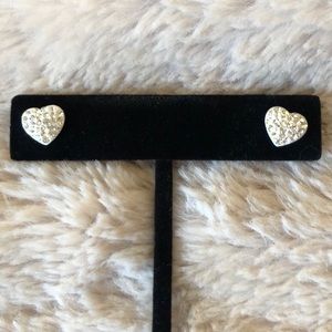 NWT Platinum Dipped Crystal Earrings